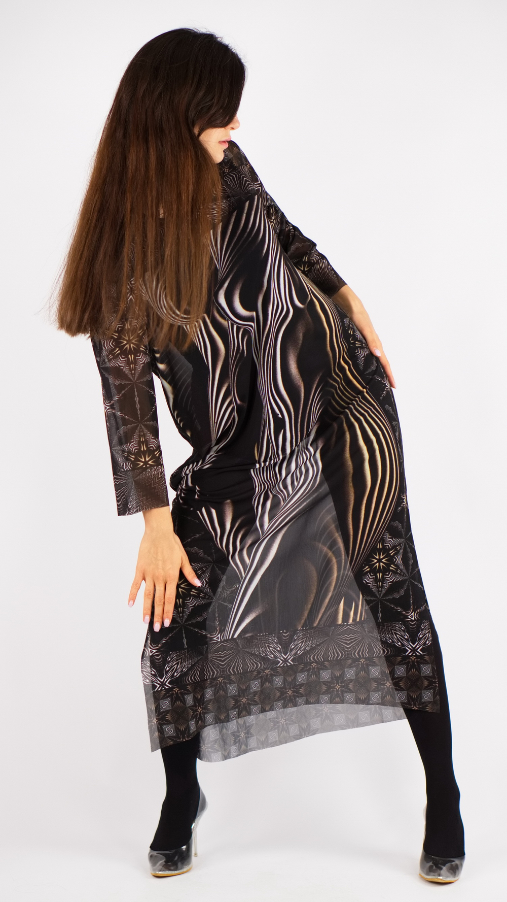 Платье-туника из сетки «Воплощение» по мотивам работ французского фотографа Дани Оливье