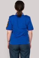 Рубашка-поло женская МЧС короткий рукав (нового образца, василек)