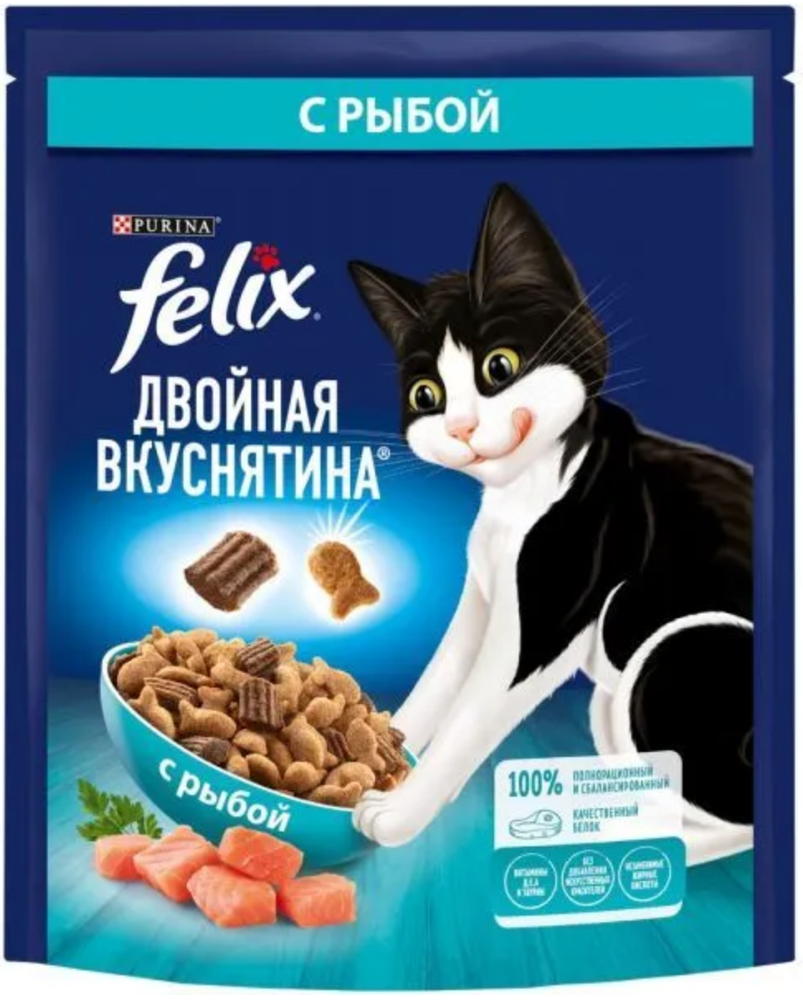 Felix 200г. Двойная Вкуснятина, с Рыбой