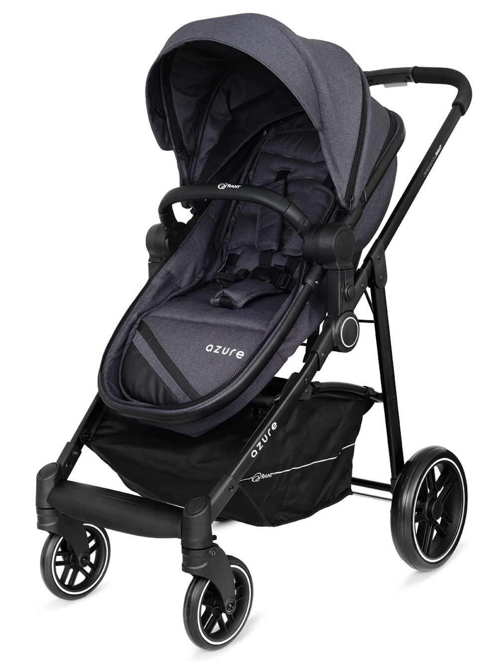 Коляска детская 2-в-1 Rant "AZURE Trends" RA147 alu. Jet Carbon