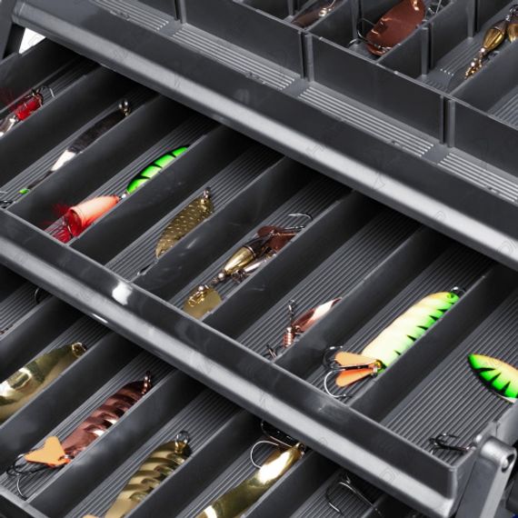 Ящик для снастей NISUS Tackle Box трехполочный золотой (N-TB-3-GO)