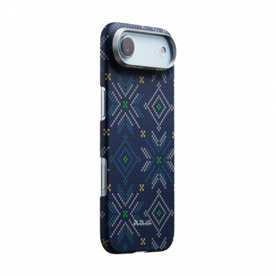 Чехол Pitaka Threads of Winter Ultra-Slim для iPhone 17 Air, синий