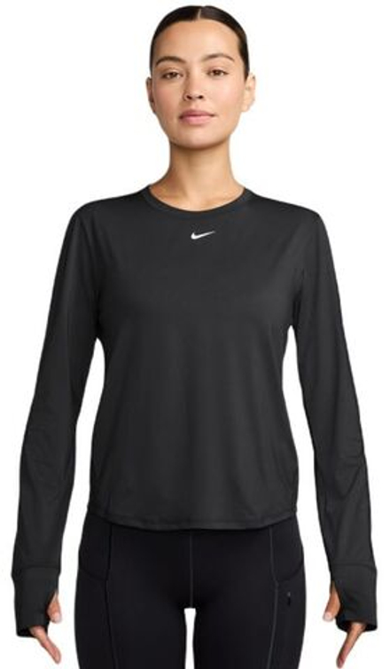 Женская теннисная футболка   Nike One Classic Dri-FIT Long Sleeve - black/white
