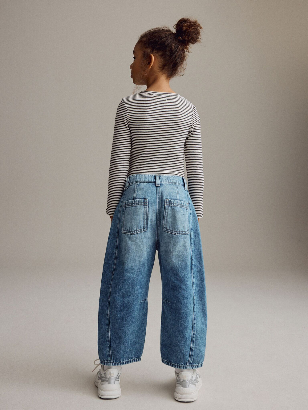 Джинсы широкие для девочки Next E41-671, Синий