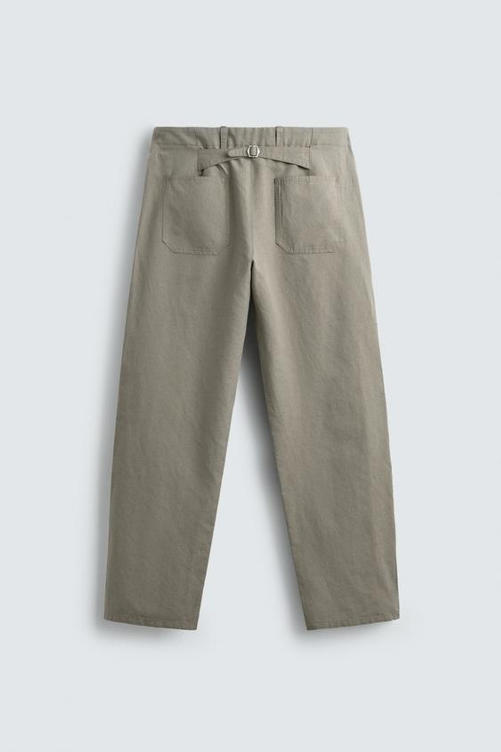 ZARA БРЮКИ RELAXED FIT С ХЛЯСТИКОМ, ЗЕЛЕНЫЙ/СЕРЫЙ