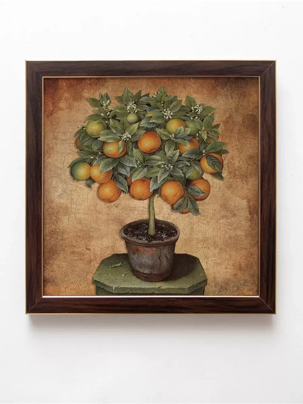 Картины на стену интерьерная на холсте 4 шт, 23*23 см