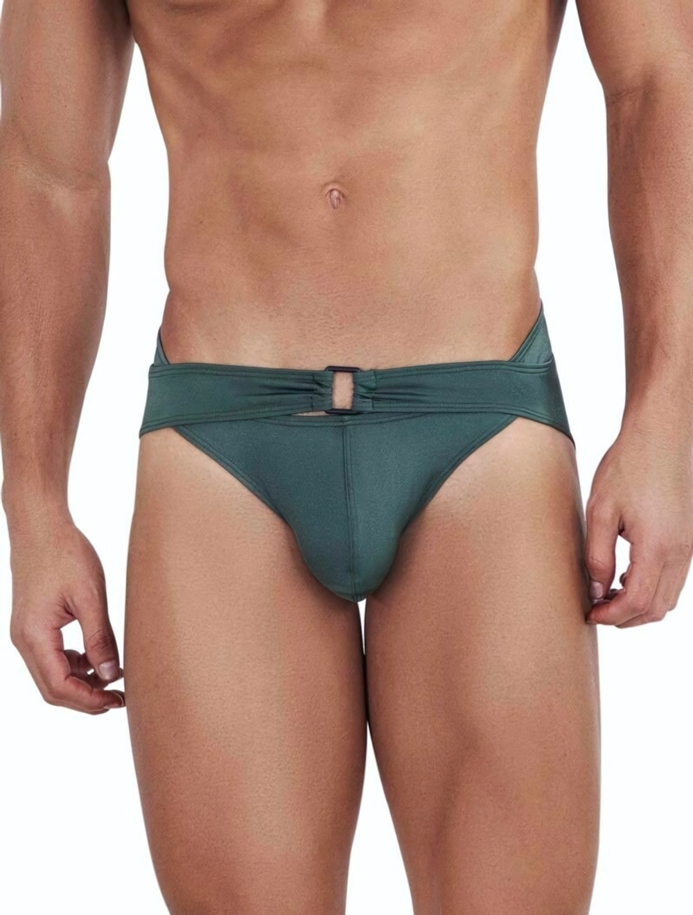 Зеленые мужские трусы-брифы с поясом Flashing Brief (Размер: M) (Цвет: зеленый)