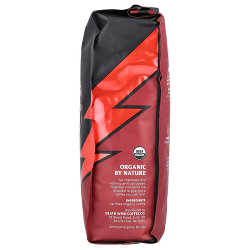 Death Wish Coffee, Цельные бобы, темная обжарка, 454 г (16 унций)