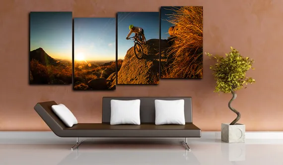 Модульная картина "Горный байк"