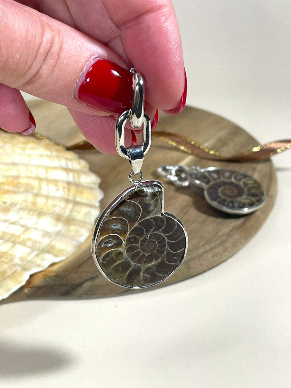 Серьги Nafael Амониты