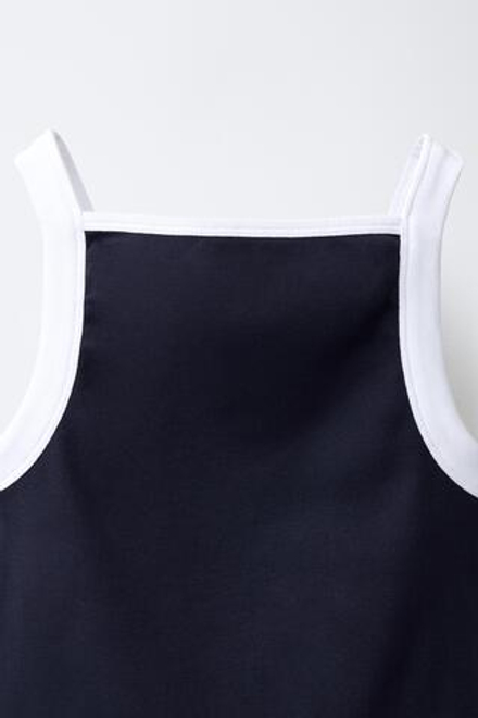 ZARA ТОП С ПРИНТОМ «ФРАНЦИЯ», МОРСКОЙ СИНИЙ