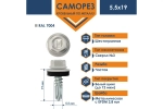 Саморез кровельный Daxmer 5,5х19 RAL 7004