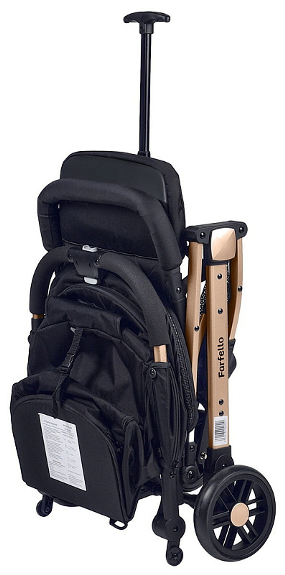 Коляска прогулочная Farfello Comfy Go, золотой черный (Golden black) Артикул: CG-99