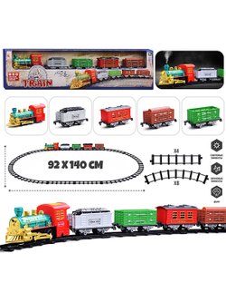 Игра Железная дорога локомотив с вагонами ретро (5818-1P)