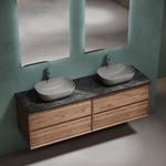 Sancos Столешница для ванной комнаты из керамогранита SANCOS Black Sky 1600х460 c отверстием под смеситель, арт.TT160A1X