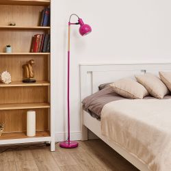 UML-T702 E14 PINK Торшер напольный под лампу Е14. 60W. с регулировкой наклона. Механический выключатель. Розовый. ТМ Uniel