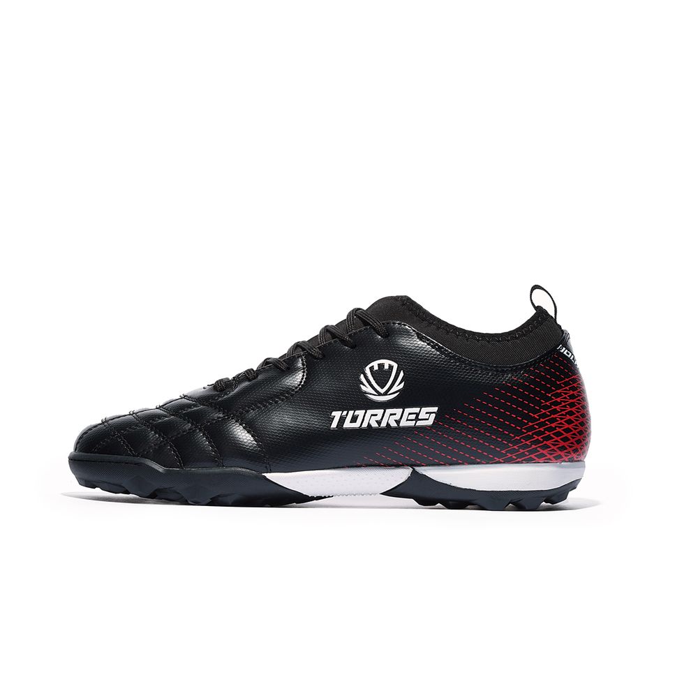 Бутсы футбольные (многошиповки) подростковые TORRES BOLA-J, TS2342310-124-34, р.34,с носком, чёрный