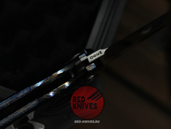 Нож CHAVES KNIVES 229 REDENCION KICKSTOP FLIPPER "Огненный" Титан