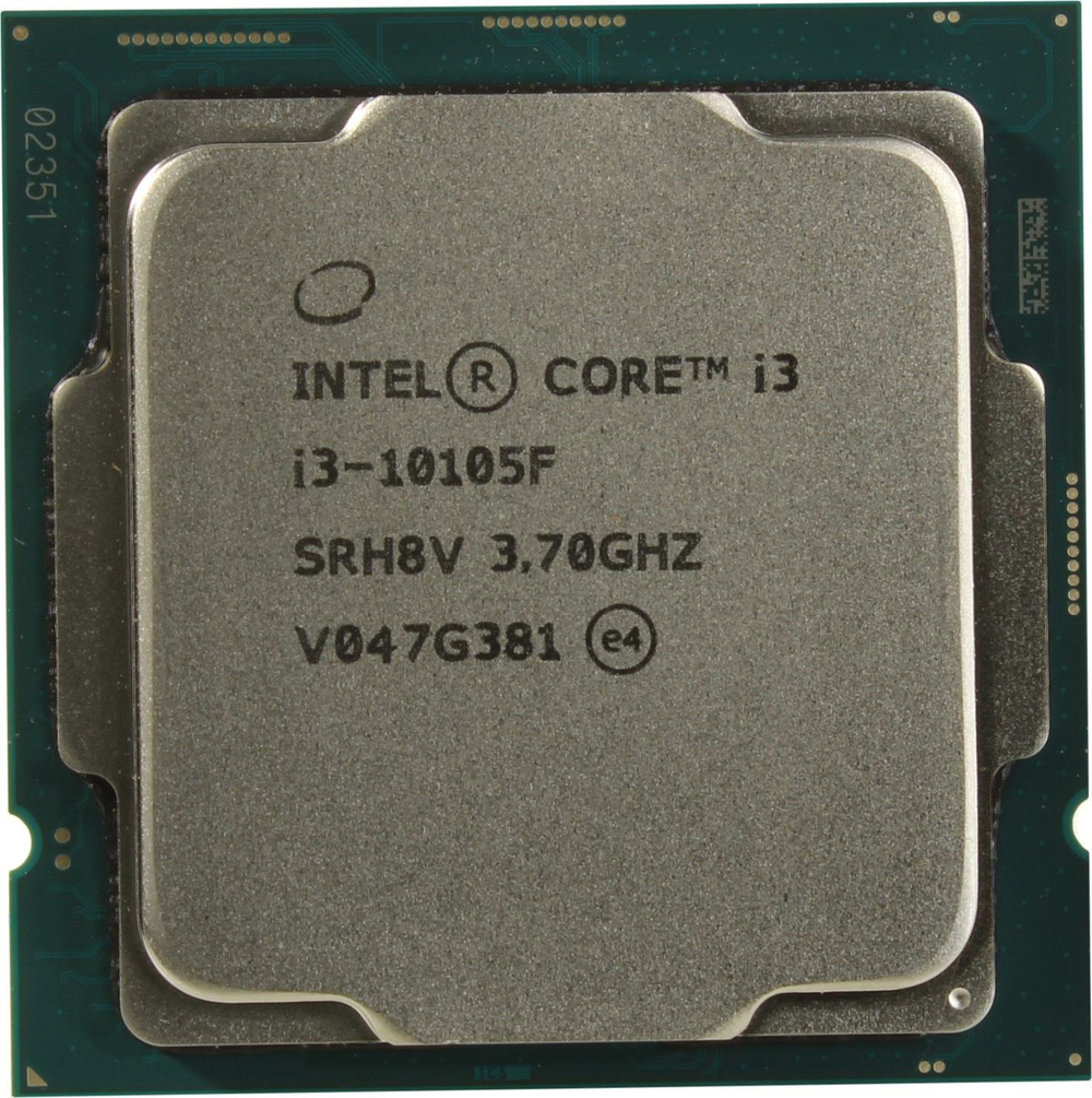 Процессор Intel Core i3-10105F 3,7GHz (4,4GHz) 6Mb 4/8 Core Comet Lake 65W FCLGA1200 Tray