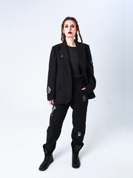 Пиджак "Бессмертный" с пайетками. Черный