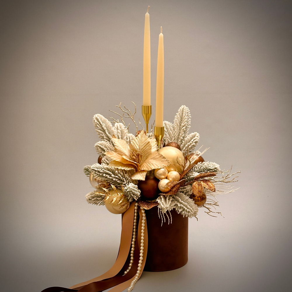 «Вечернее сияние» - новогодняя композиция со свечами