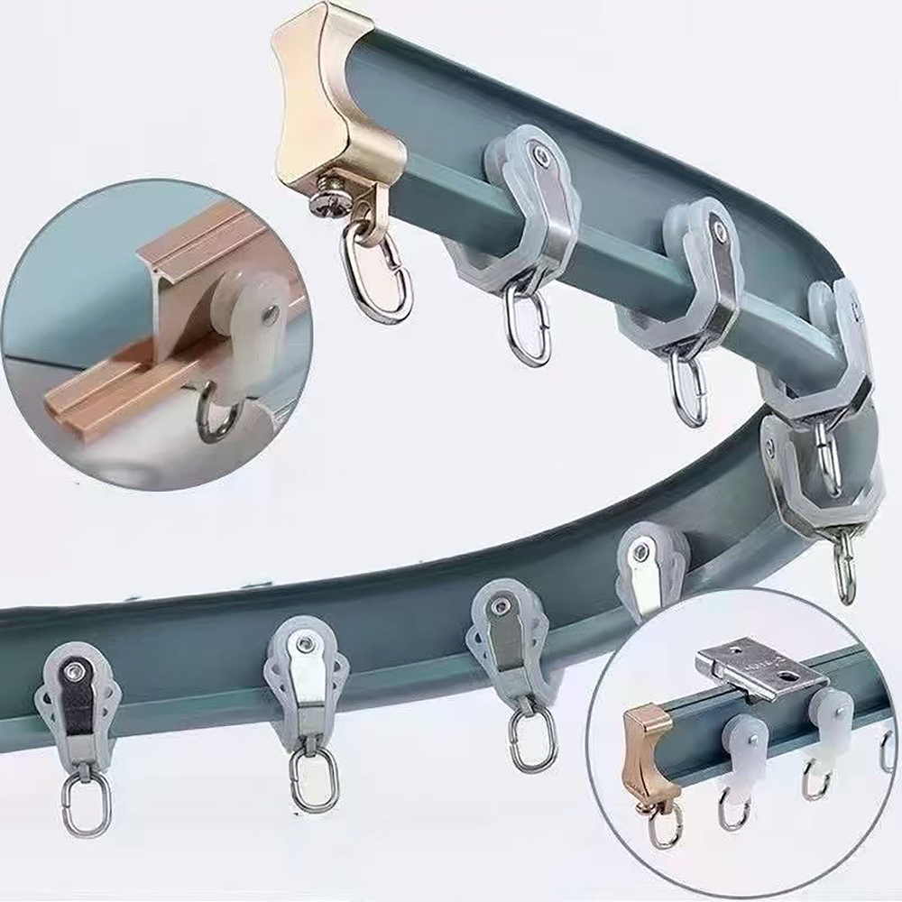 Карниз для штор изогнутый, алюминиевый