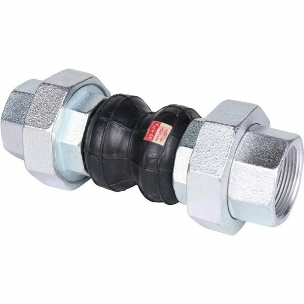 Компенсатор резиновый антивибрационный EPDM DI7140N Ру16 Внутреняя резьба Tecofi