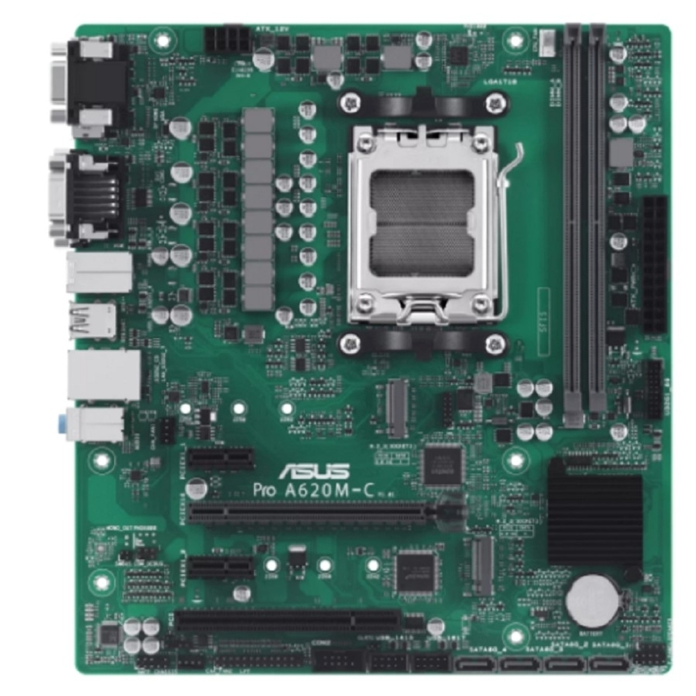 Asus PRO A620M-C-CSM (SocketAM5 AMD A620 2xDDR5 mATX AC`97 8ch(7.1) GbLAN RAID+VGA+DVI+HDMI+DP)