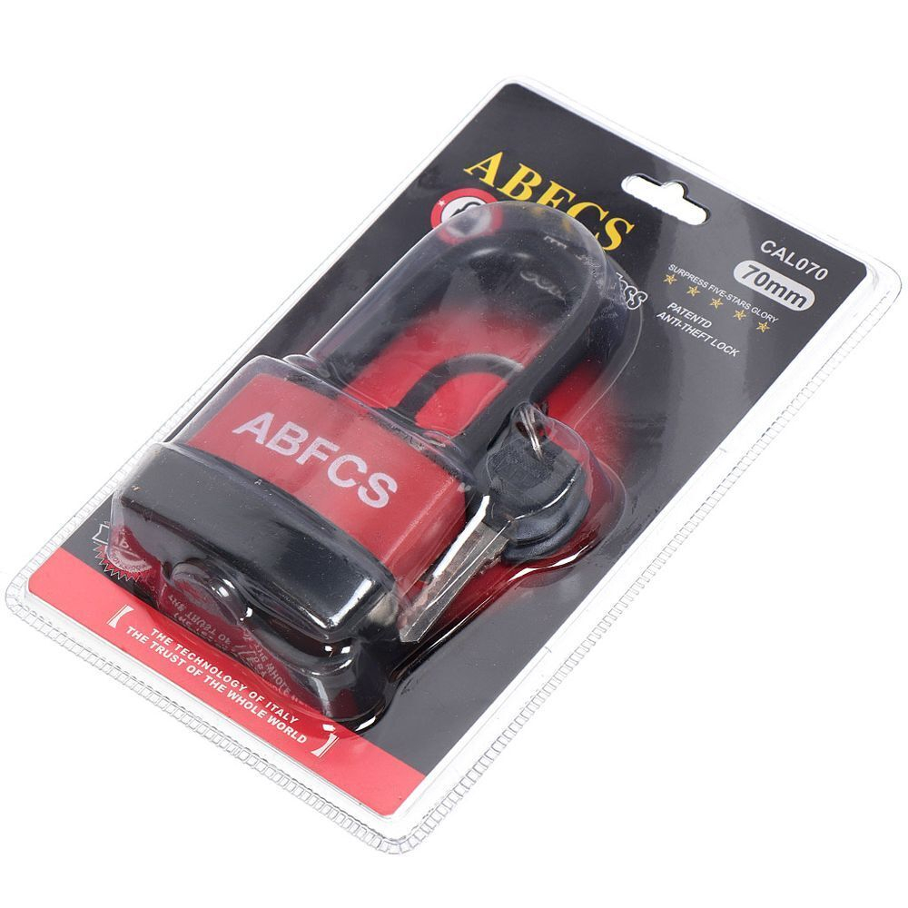 Замок навесной SPE13353A-44 333909, с удлиненной дужкой, всепогодный, красн, 70 мм