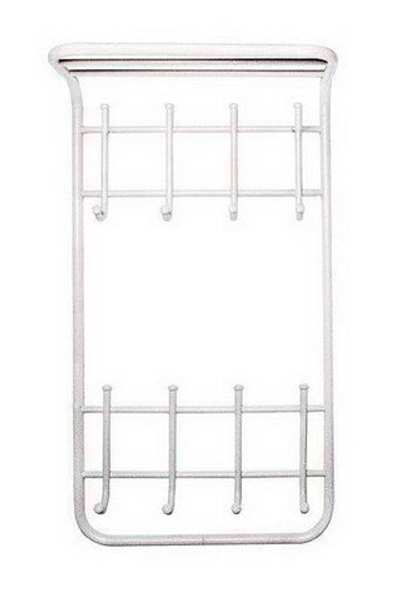 Вешалка 2х ярусная 40см белое серебро 37065