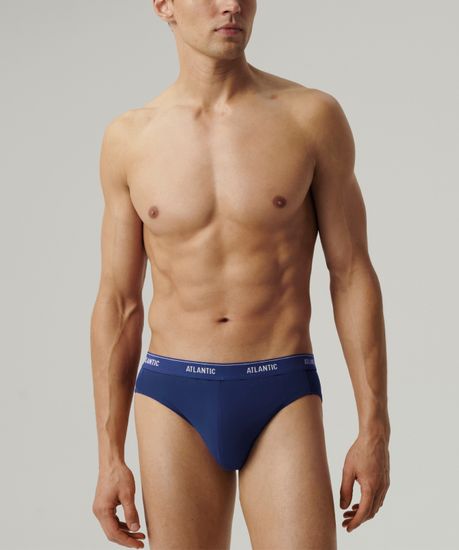 Мужские трусы (2шт) слипы спорт Atlantic 2RMP-094, хлопок, бирюзово-зеленый + темно-голубой