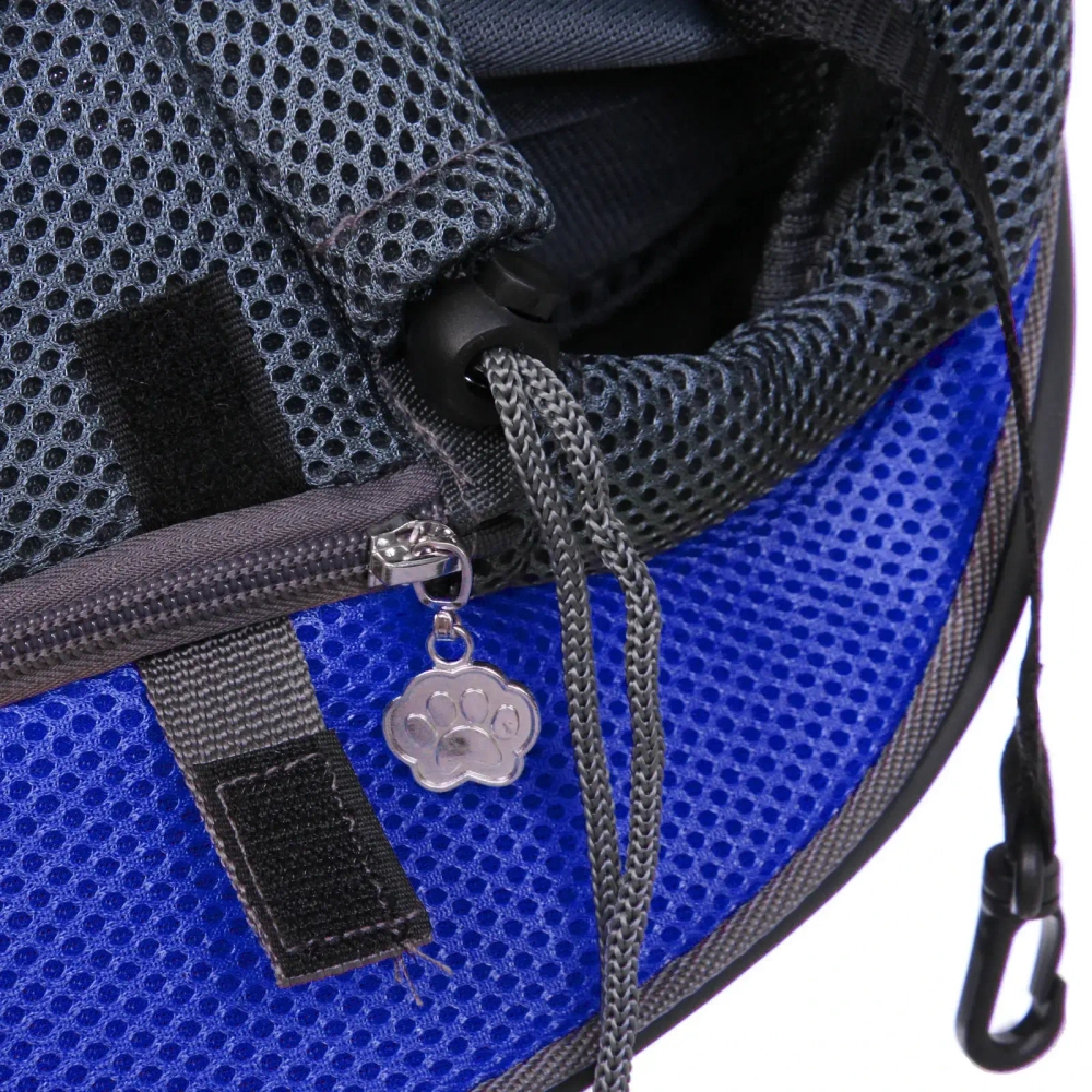 Сумка - переноска для животных через плечо «ЛЮБИМЫЙ БРО, цвет синий, 45*13см (Лейбл)