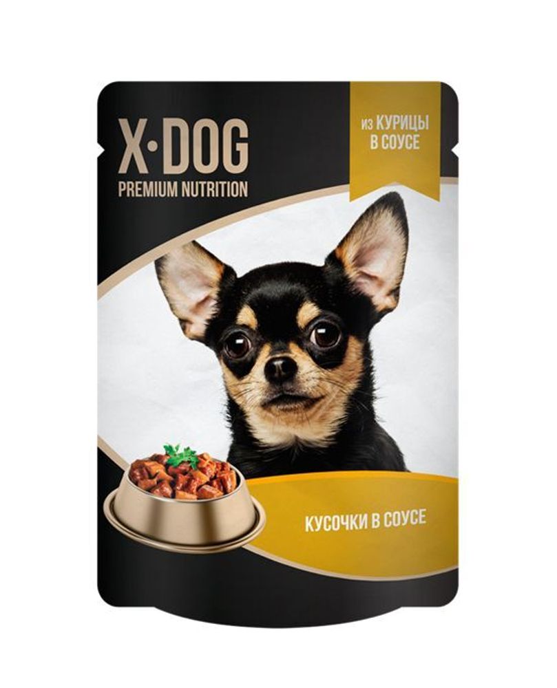 Консервы для собак X-DOG курица в соусе 85 г