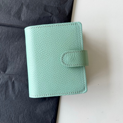 Комплект: обложка на кольцах Pocket на хлястике, вставка на молнии, блок листов, форзацы, флотер мята