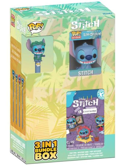 Набор Funko POP! Disney Lilo & Stitch ручка+брелок+ фигурка MM Stitch in Costume 3шт 92851 / Набор Фанко ПОП! по мотивам мультфильма "Лило и Стич"