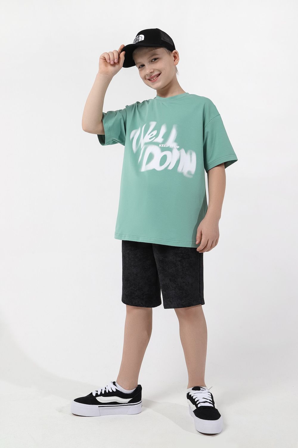 Фуфайка (футболка) для мальчика  Леон-3 Виотекс ЗЕЛЁНЫЙ