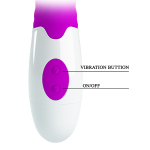 Лиловый вибратор-кролик 20см c ребристым рельефом Pretty Love Pete Bunny Vibrator BI-014705