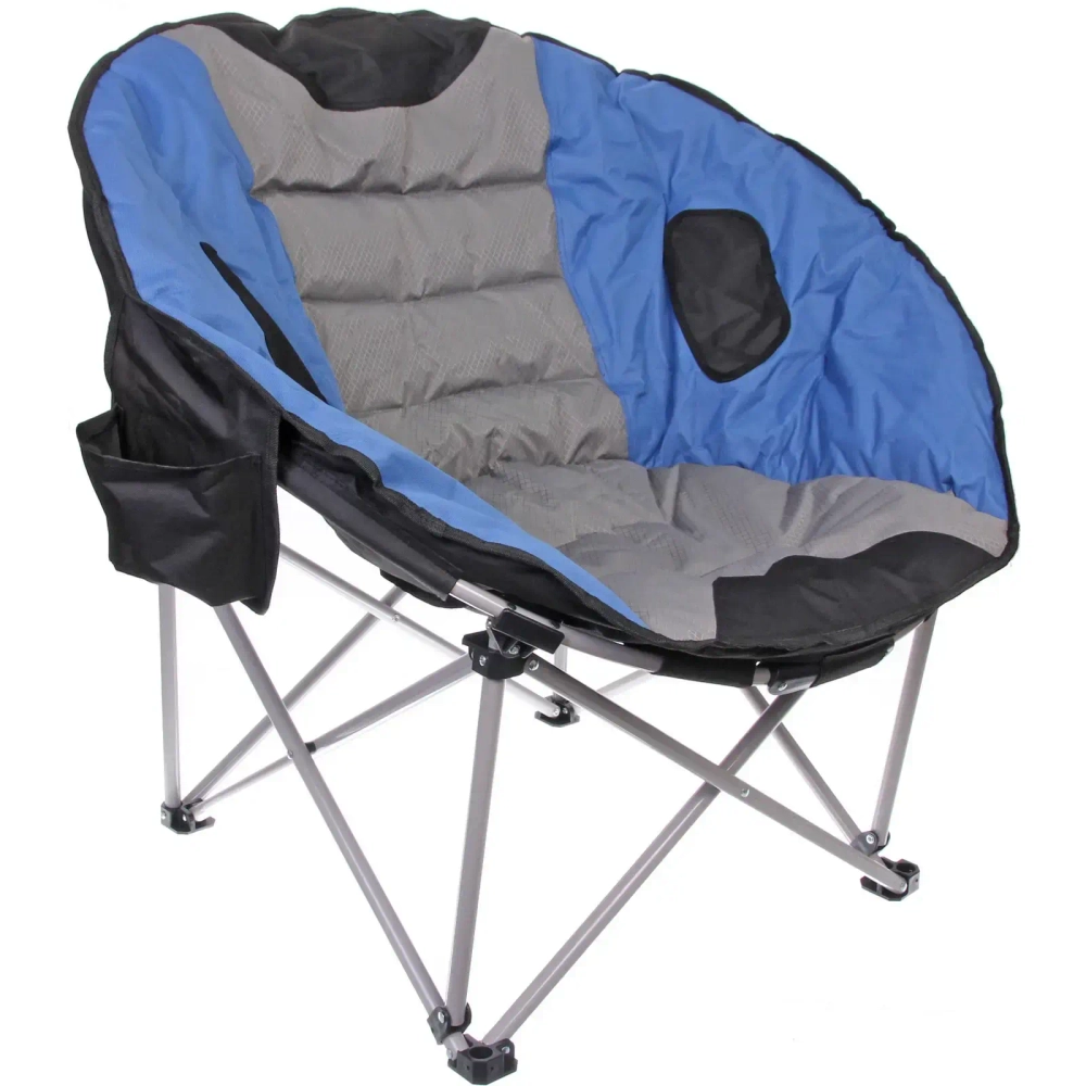 Кресло складное до 120 кг, 98*90*70 см, синий-серый, ТуристМастер