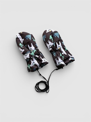 Зимние варежки на липучке (ламы)