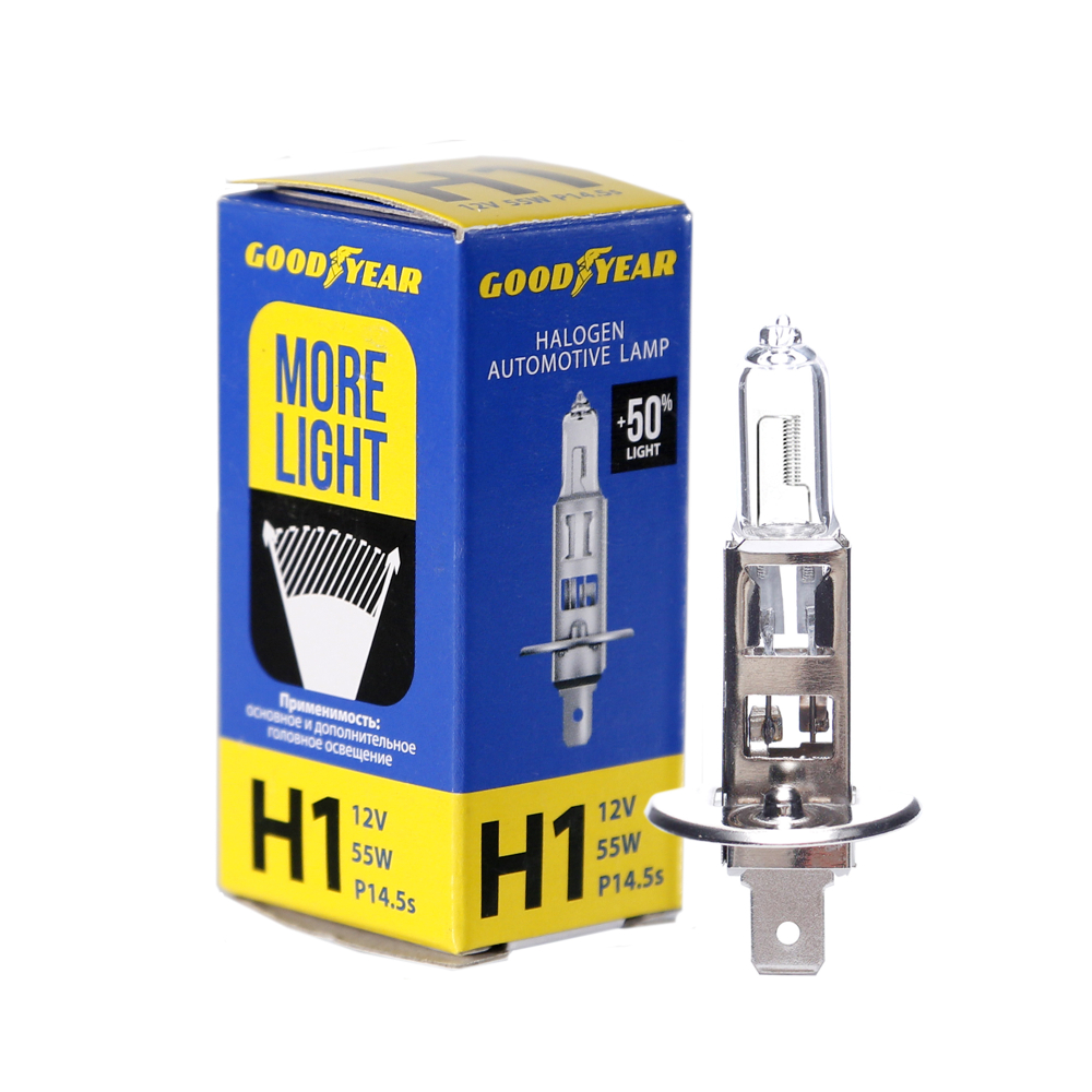 Автолампа 12V H1 55W Goodyear More Light