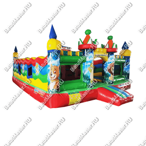 Коммерческий надувной батут "Сафари приключения" 8*5*2,8 м