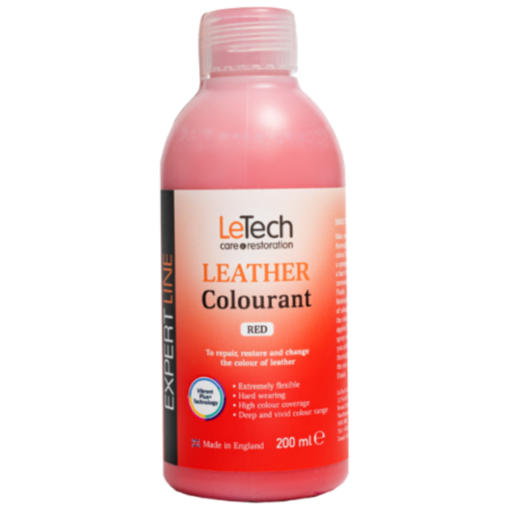 LeTech Expert Line Краска для кожи (Leather Colourant) Red, 200мл