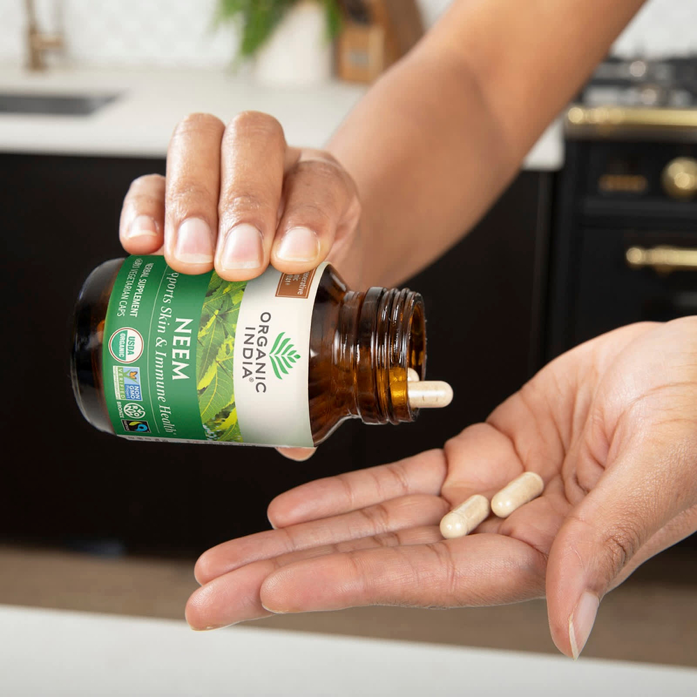 Organic India, ним, 90 вегетарианских капсул