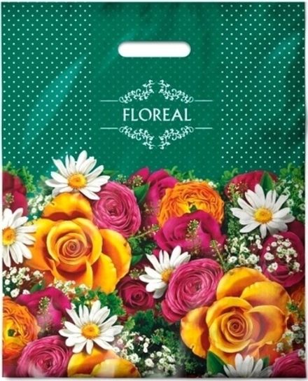 Пакеты с вырубной ручкой "Флориль" 38х47+6см 60мкм (50/500шт)