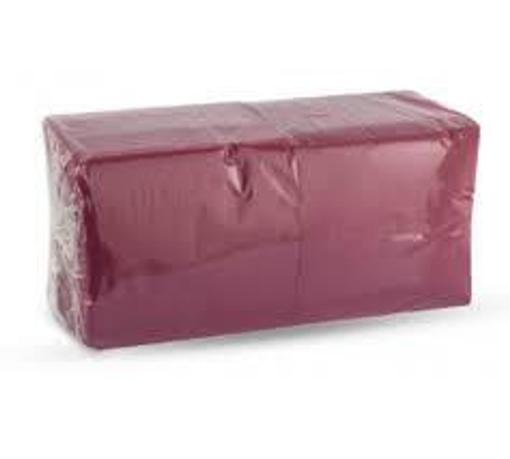 Салфетки бумажные 24*24см Big Pack бордовые ТП