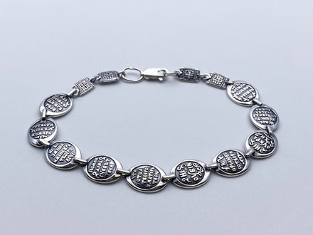 Браслет из серебра/Белый