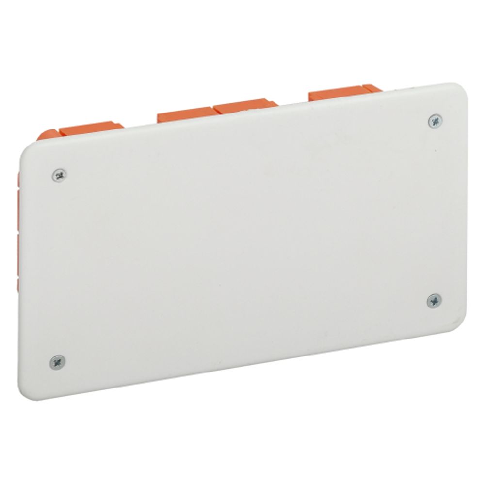 Распаячная коробка ЭРА KRT-172-96-45 скрытой установки красно-белая 172х96х45мм для твердых стен саморезы крышка IP20