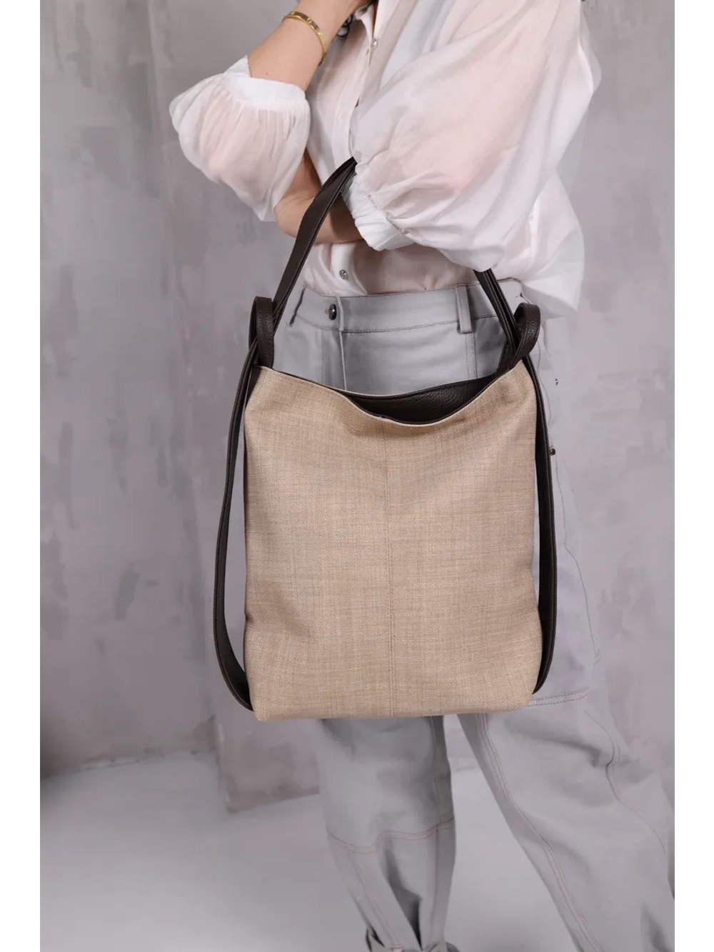 Сумка рюкзак через плечо большая трансформер