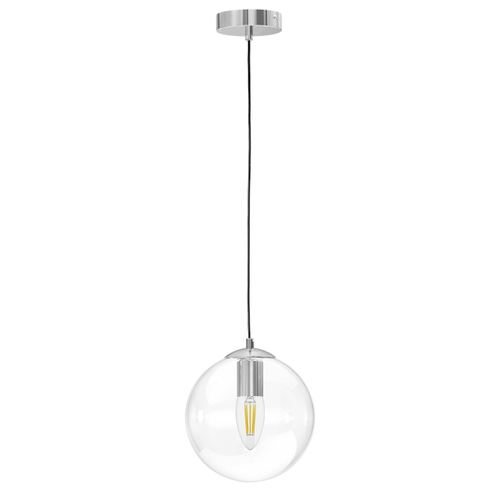 801004 Люстра SFERETTA E27 1х6W (led) E27 ХРОМ/ПРОЗРАЧНЫЙ