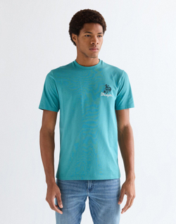 Футболка мужская WRANGLER EMBROIDERY TEE BRITTANY BLUE